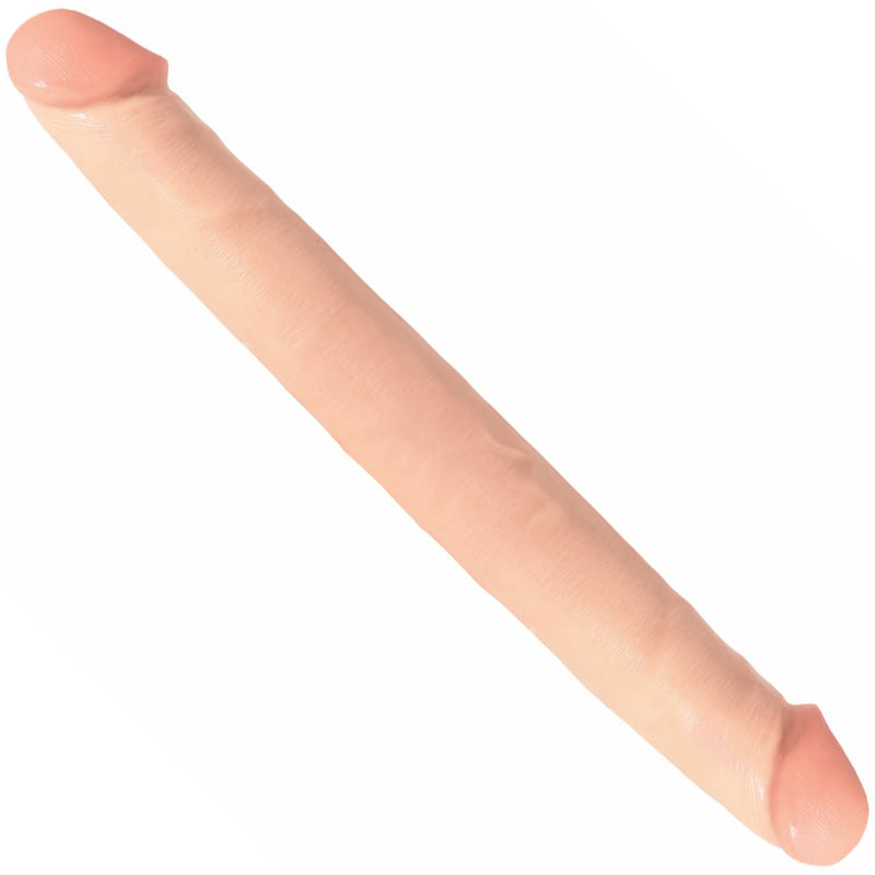 Basix 12 Inch Double Dong Flesh - Eroticon Ltd