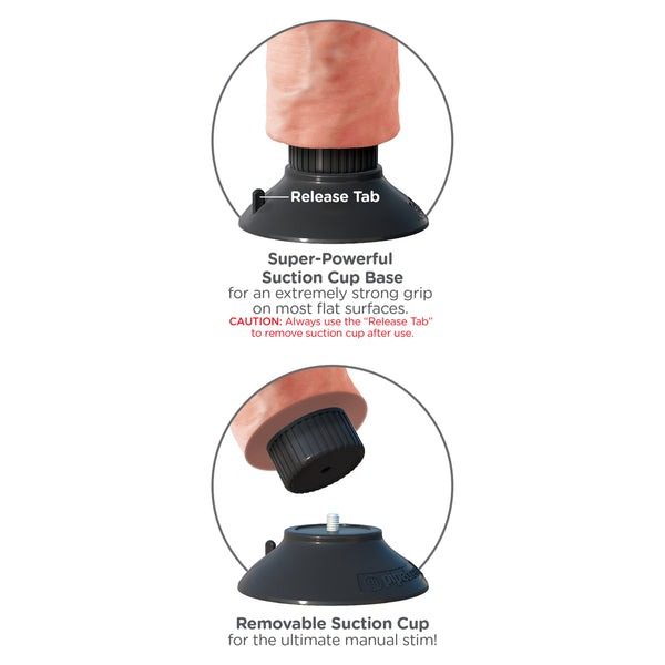King Cock Vibrating With Balls 9 Inches - Eroticon Ltd