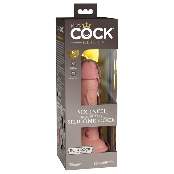 King Cock Elite 6 Inch Dual Density Dildo Caramel - Eroticon Ltd
