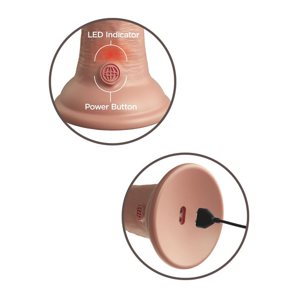 King Cock Elite 6 Inch Dual Density Vibrating Cock Flesh Pink - Eroticon Ltd