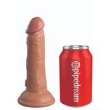 King Cock Elite 6 Inch Dual Density Vibrating Cock Flesh Brown - Eroticon Ltd