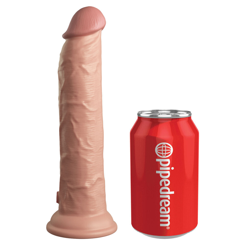 King Cock Elite 9 Inch Dual Density Vibrating Cock Flesh Pink - Eroticon Ltd
