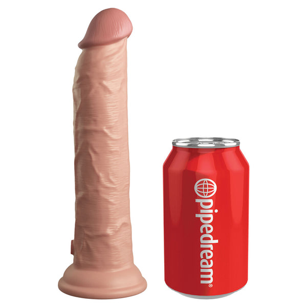 King Cock Elite 9 Inch Dual Density Vibrating Cock Flesh Pink - Eroticon Ltd
