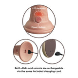 King Cock Elite 9 Inch Dual Density Vibrating Cock Flesh Pink - Eroticon Ltd