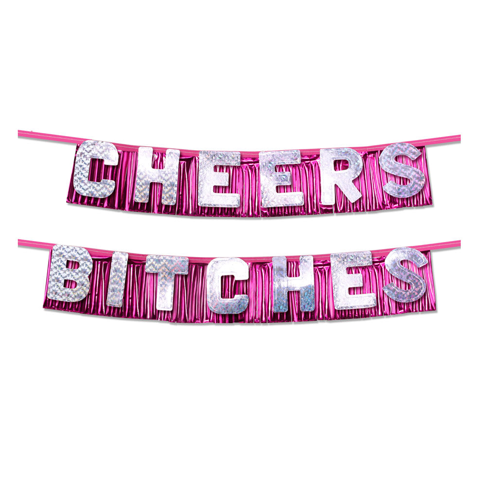 Bachelorette Party Favors Cheers Bitches Party Banner - Eroticon Ltd