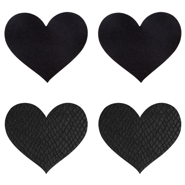 Peekaboo Pasties Black Hearts - Eroticon Ltd