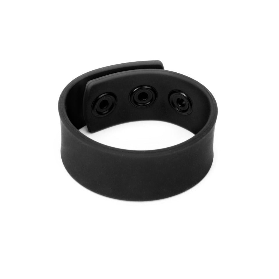 Prowler Red Silicone Adjustable Cock Strap Black - Eroticon Ltd
