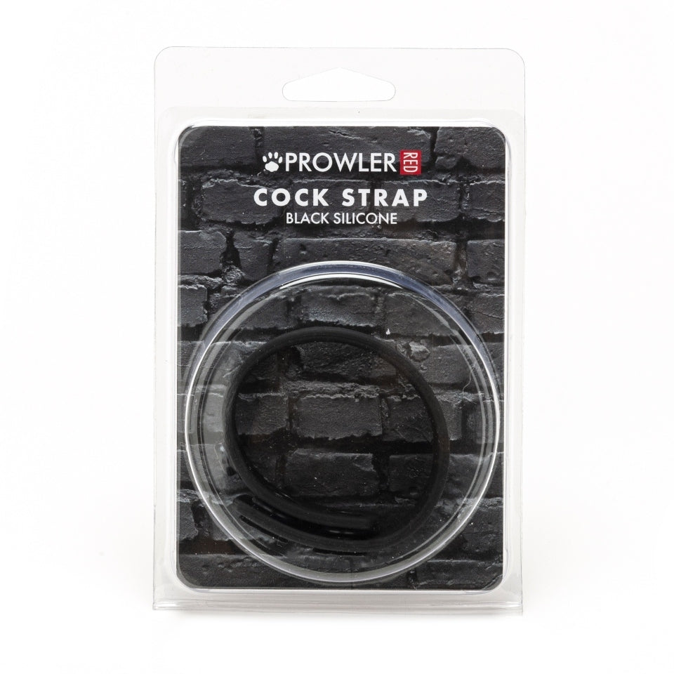 Prowler Red Silicone Adjustable Cock Strap Black - Eroticon Ltd