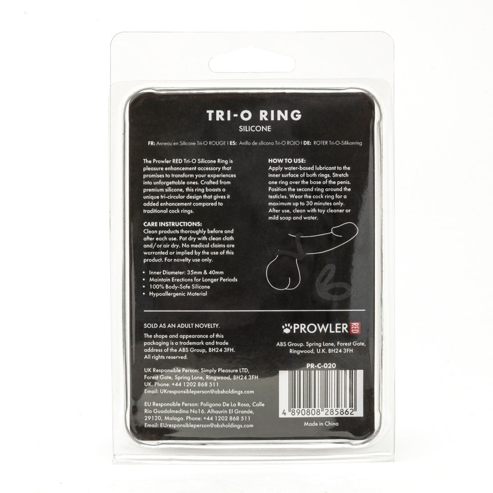 Prowler Red Tri O Silicone Ring - Eroticon Ltd