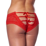 Romantic Red Open Back Briefs - Eroticon Ltd