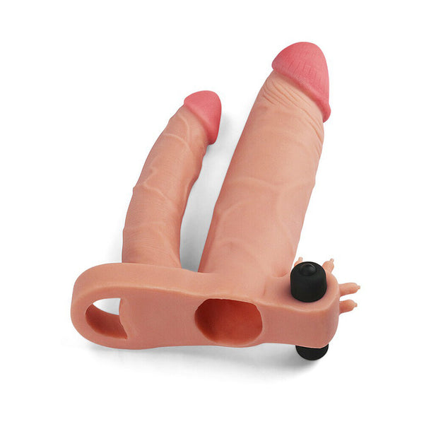 Lovetoy 1 Inch Vibrating Double Pleasure Extender - Eroticon Ltd