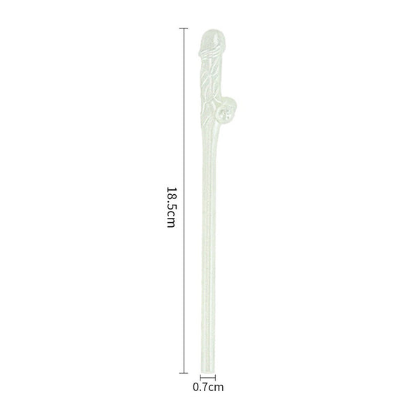 Lovetoy Pack Of 9 Willy Straws Glow In The Dark - Eroticon Ltd