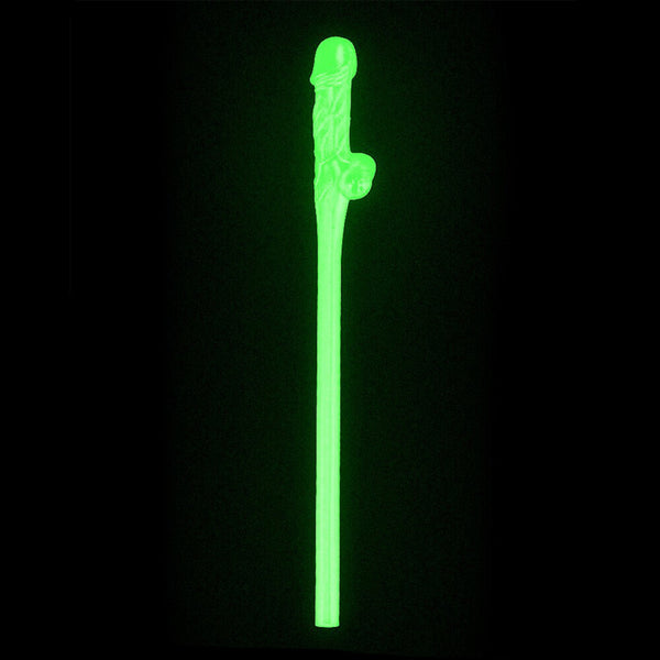 Lovetoy Pack Of 9 Willy Straws Glow In The Dark - Eroticon Ltd