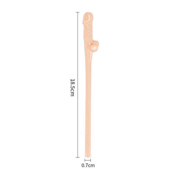 Lovetoy Pack Of 9 Willy Straws Flesh Pink - Eroticon Ltd