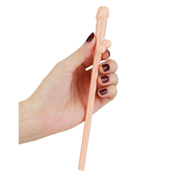 Lovetoy Pack Of 9 Willy Straws Flesh Pink - Eroticon Ltd