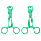 Green Scissor Nipple Clamps With Metal Chain - Eroticon Ltd