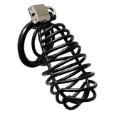 Black Metal Male Chastity Device With Padlock - Eroticon Ltd