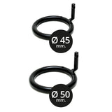 Black Metal Male Chastity Device With Padlock - Eroticon Ltd