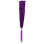 Purple Suede Flogger With Glass Handle And Crystal - Eroticon Ltd