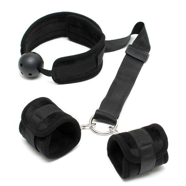 Breathable Mouth Gag With Cuffs - Eroticon Ltd