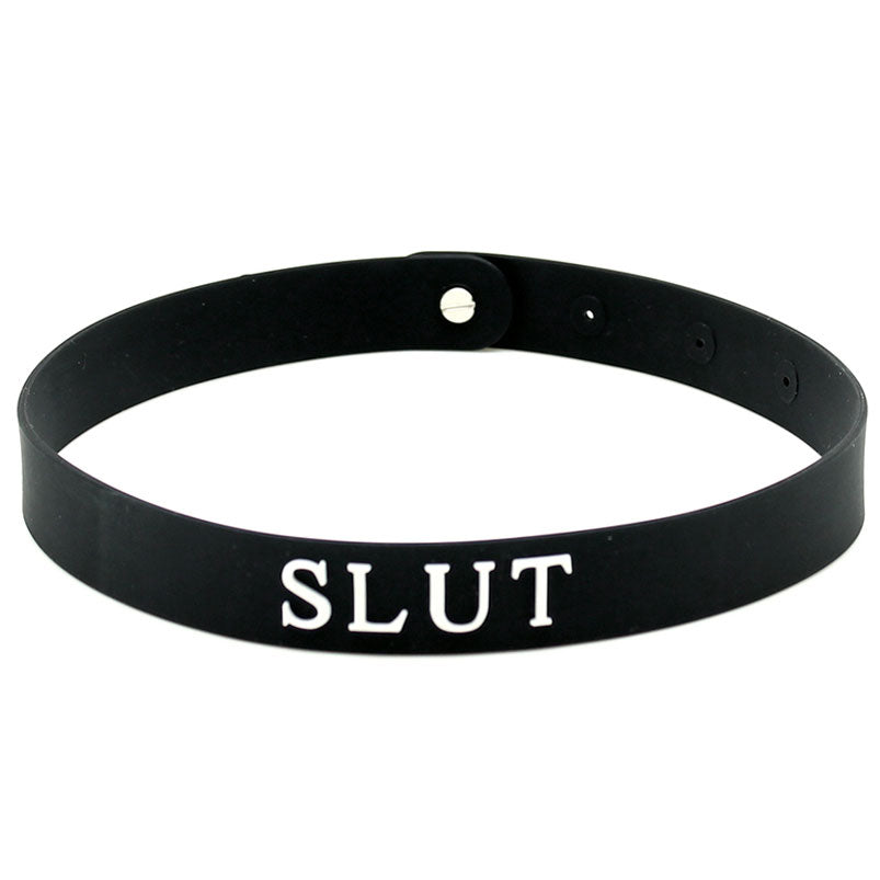 Black Silicone Slut Collar - Eroticon Ltd