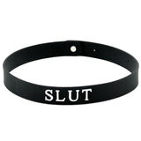 Black Silicone Slut Collar - Eroticon Ltd