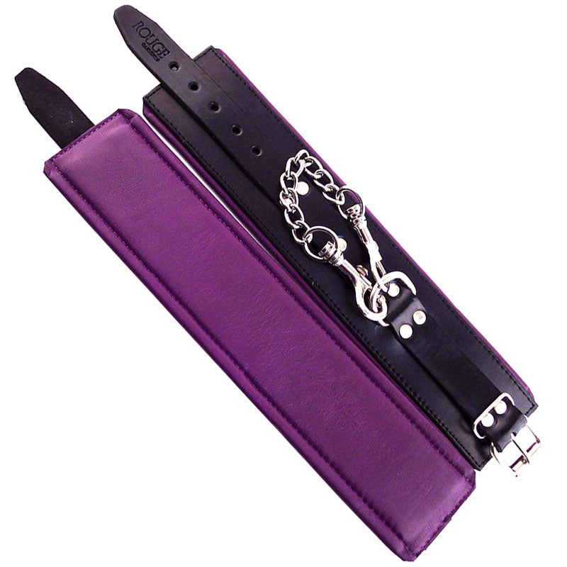 Rouge Garments Ankle Cuffs Padded Purple Trimmed - Eroticon Ltd