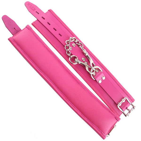 Rouge Garments Wrist Cuffs Padded Pink - Eroticon Ltd