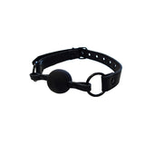Rouge Garments Plain Black Collar and Gag - Eroticon Ltd