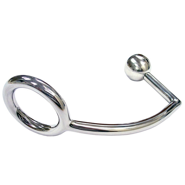 Rouge Stainless Steel Cock Ring With Anal Probe - Eroticon Ltd