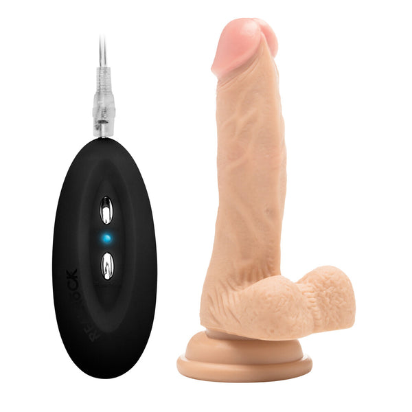 RealRock 7 Inch Vibrating Realistic Cock With Scrotum - Eroticon Ltd