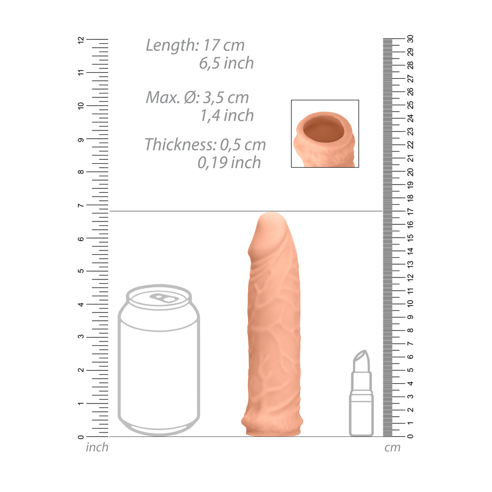 Realrock 6 Inch Penis Sleeve Flesh Pink - Eroticon Ltd