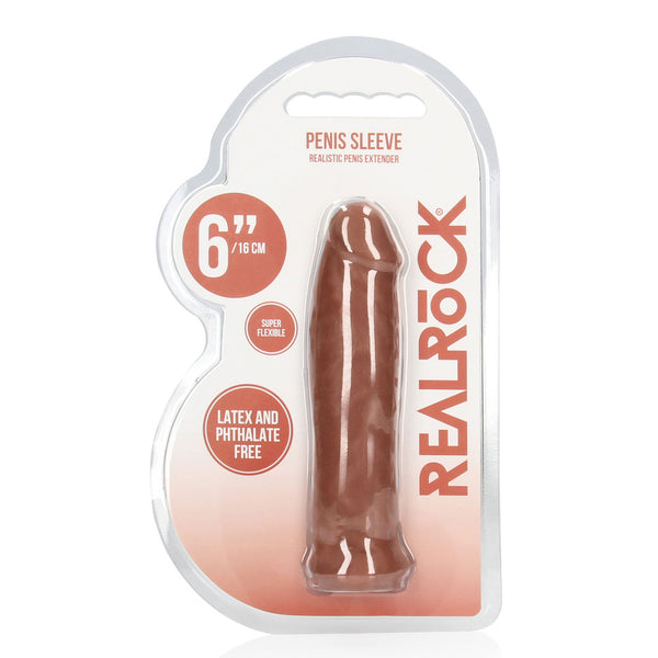 Realrock 6 Inch Penis Sleeve Flesh Tan - Eroticon Ltd