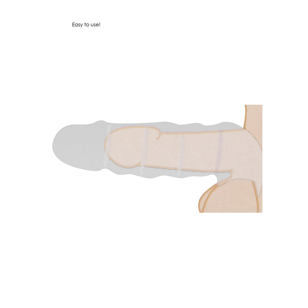 RealRock 8 Inch Penis Sleeve Black - Eroticon Ltd