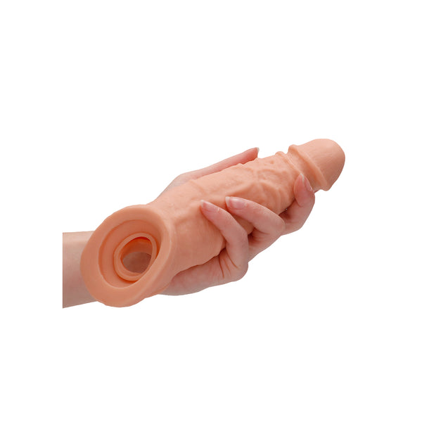 RealRock 9 Inch Penis Sleeve Flesh Pink - Eroticon Ltd