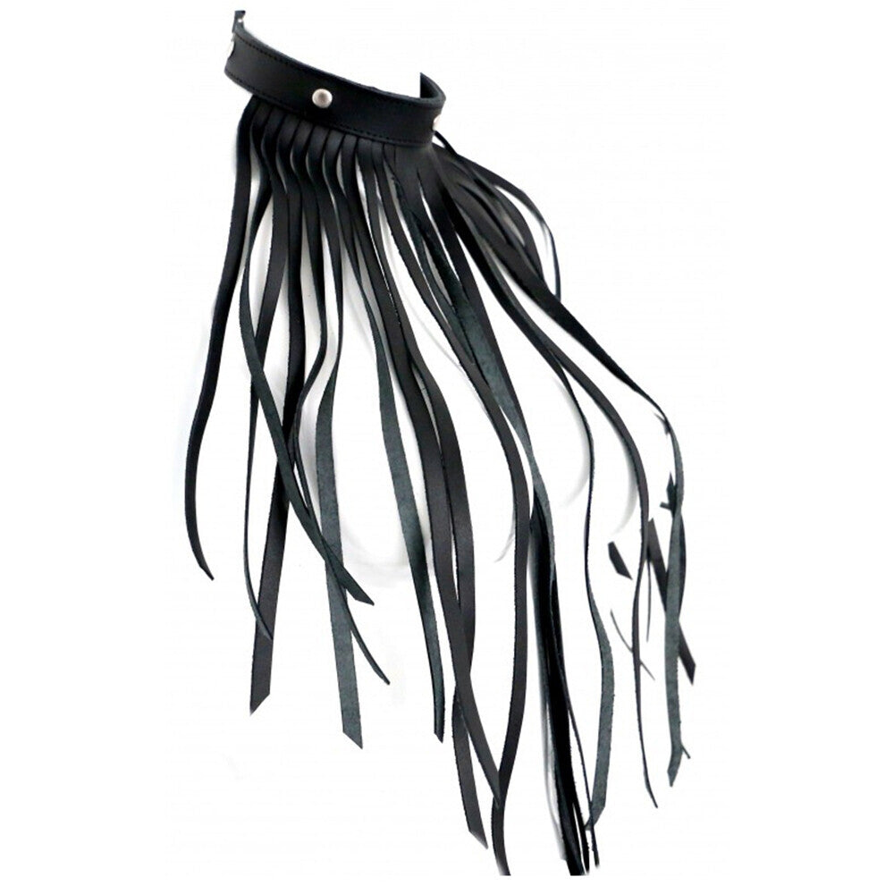 Leather Fringe Necklace Collar - Eroticon Ltd