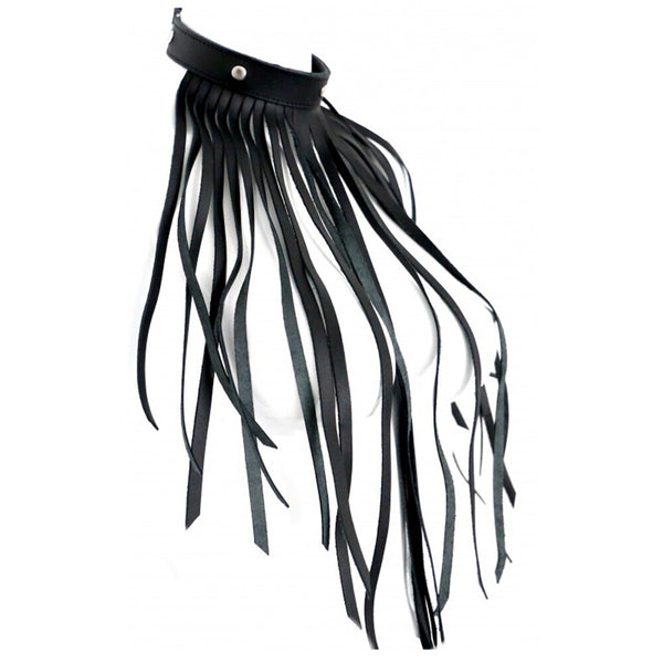 Leather Fringe Necklace Collar - Eroticon Ltd