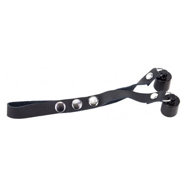 The Red Leather Ball Stretcher With Weights 2 X 50g - Eroticon Ltd