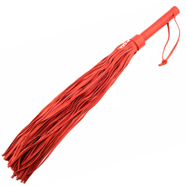 Rouge Garments Large Red Leather Flogger - Eroticon Ltd
