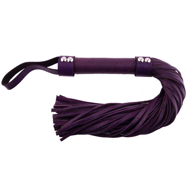 Rouge Garments Purple Leather Flogger - Eroticon Ltd