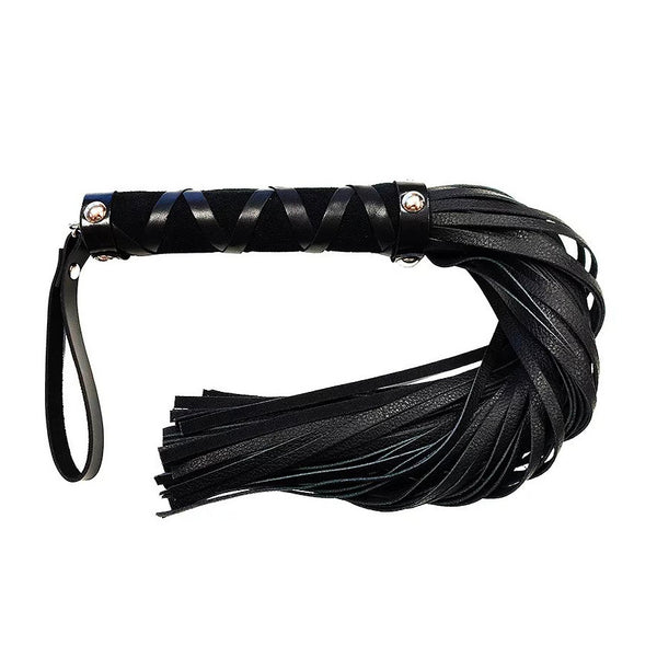 Rouge Short Leather Flogger With Studs - Eroticon Ltd