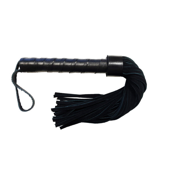 Rouge Leather Handle Suede Flogger - Eroticon Ltd