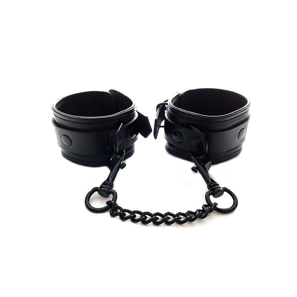 Rouge Garments Plain Black Ankles Cuffs - Eroticon Ltd