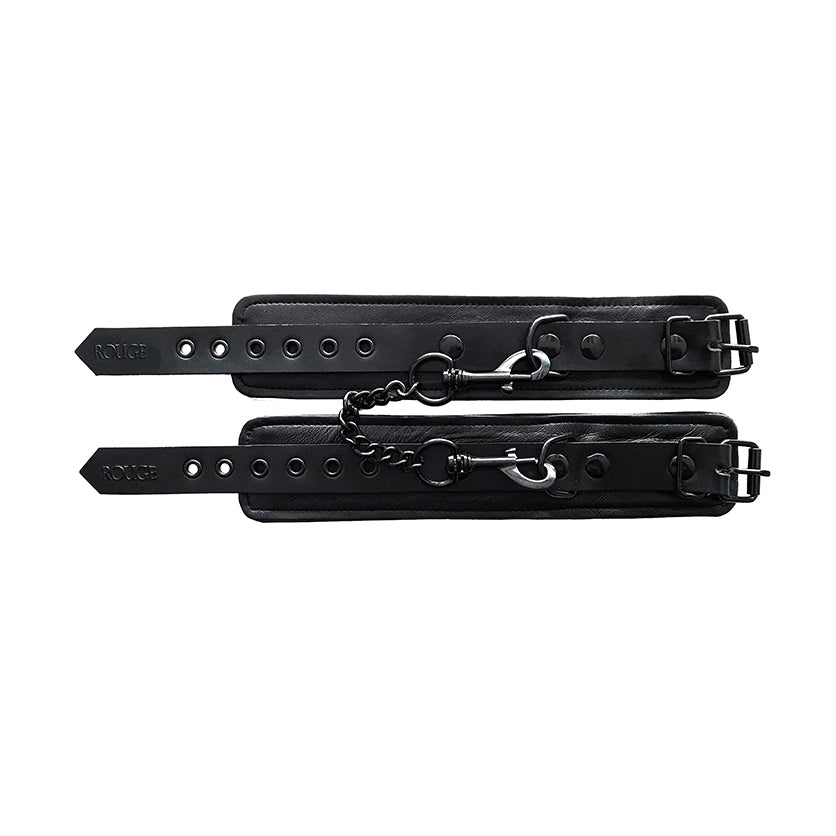 Rouge Garments Plain Black Ankles Cuffs - Eroticon Ltd