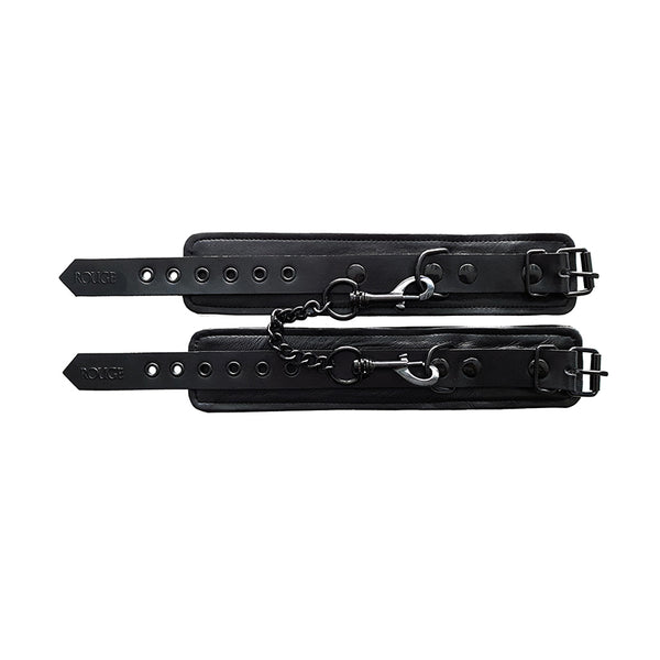 Rouge Garments Plain Black Ankles Cuffs - Eroticon Ltd