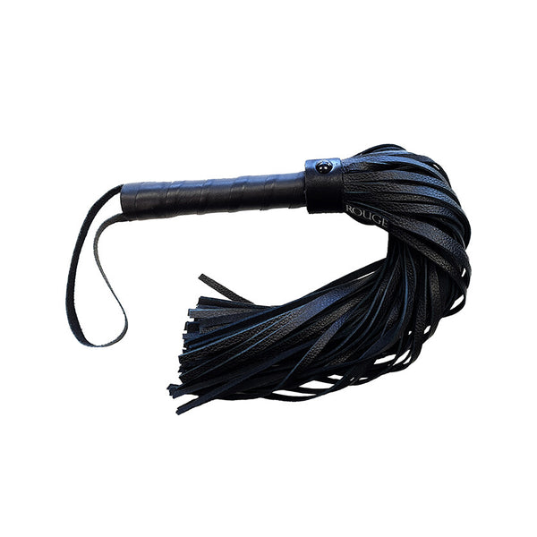 Rouge Garments Plain Black Flogger - Eroticon Ltd
