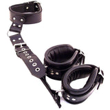 Rouge Garments Black Leather Neck to Wrist Restraints - Eroticon Ltd