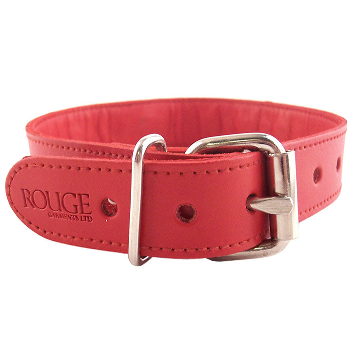 Rouge Garments Red Studded ORing Studded Collar - Eroticon Ltd