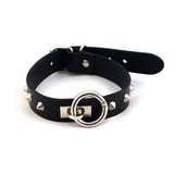 Rouge Garments ORing Thin Studded Collar Black - Eroticon Ltd