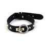 Rouge Garments ORing Thin Studded Collar Black - Eroticon Ltd